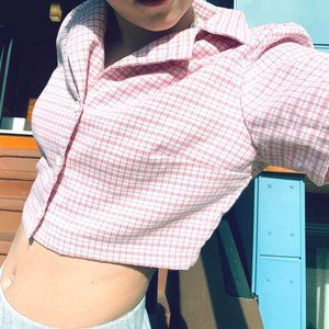 Cute plaid Brandy Melville button up rugby